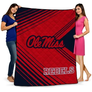 ole miss rebels arrow layers red quilt blanket best selling