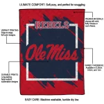 ole miss rebels block border red quilt blanket best selling