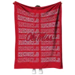 ole miss rebels bold red quilt blanket best selling