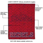ole miss rebels brick grid red quilt blanket best selling