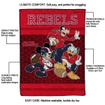 ole miss rebels disney football red quilt blanket best selling