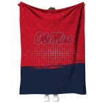 ole miss rebels dot illusion red quilt blanket best selling