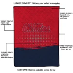 ole miss rebels dot illusion red quilt blanket best selling