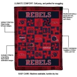 ole miss rebels helmet heart red quilt blanket best selling