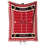 ole miss rebels mickey player red quilt blanket best selling