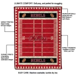 ole miss rebels mickey player red quilt blanket best selling