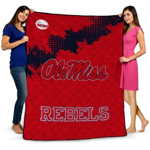 ole miss rebels paint trail red quilt blanket best selling