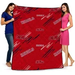 ole miss rebels sketch lines red quilt blanket best selling