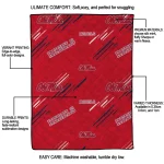 ole miss rebels sketch lines red quilt blanket best selling