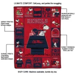 ole miss rebels snoopy love red quilt blanket best selling