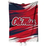 ole miss rebels wild lines red white quilt blanket best selling