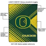 oregon ducks arrow layers green quilt blanket best selling