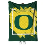 oregon ducks block border green quilt blanket best selling