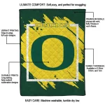 oregon ducks block border green quilt blanket best selling