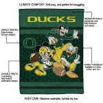 oregon ducks disney football green quilt blanket best selling