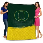 oregon ducks dot illusion green quilt blanket best selling