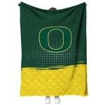 oregon ducks dot illusion green quilt blanket best selling