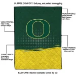 oregon ducks dot illusion green quilt blanket best selling