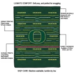 oregon ducks handdrawn stripes green quilt blanket best selling