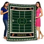 oregon ducks mickey player green quilt blanket best selling