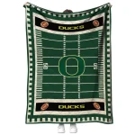oregon ducks mickey player green quilt blanket best selling