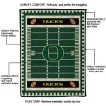 oregon ducks mickey player green quilt blanket best selling