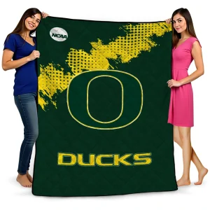 oregon ducks paint trail green quilt blanket best selling