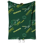 oregon ducks sketch lines green quilt blanket best selling