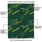 oregon ducks sketch lines green quilt blanket best selling