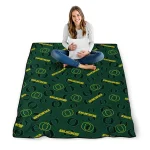 oregon ducks solid classic green quilt blanket best selling