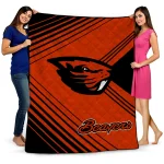 oregon state beavers arrow layers orange quilt blanket best selling