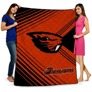 oregon state beavers arrow layers orange quilt blanket best selling