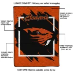oregon state beavers block border orange quilt blanket best selling