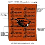 oregon state beavers bold red orange quilt blanket best selling