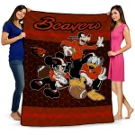 oregon state beavers disney football orange quilt blanket best selling