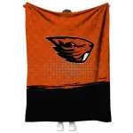 oregon state beavers dot illusion orange quilt blanket best selling