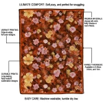 oregon state beavers hibiscus foliage orange quilt blanket best selling