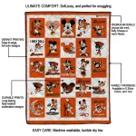 oregon state beavers mickey mouse motif orange white quilt blanket best selling
