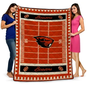 oregon state beavers mickey player orange quilt blanket best selling