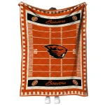 oregon state beavers mickey player orange quilt blanket best selling