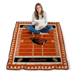 oregon state beavers mickey player orange quilt blanket best selling