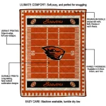 oregon state beavers mickey player orange quilt blanket best selling