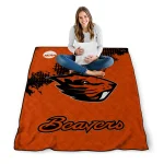 oregon state beavers paint trail orange quilt blanket best selling