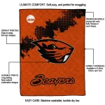 oregon state beavers paint trail orange quilt blanket best selling