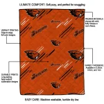 oregon state beavers sketch lines orange quilt blanket best selling