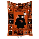 oregon state beavers snoopy love orange quilt blanket best selling