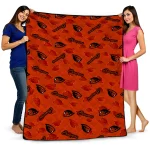 oregon state beavers solid classic orange quilt blanket best selling