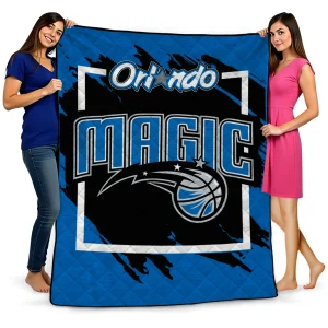 orlando magic block border blue quilt blanket best selling