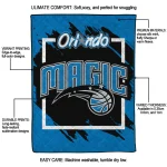 orlando magic block border blue quilt blanket best selling