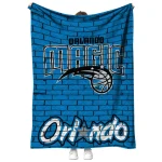 orlando magic brick grid blue quilt blanket best selling